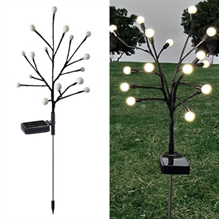 Firefly solcellelampe på grene - Varmt hvidt lys